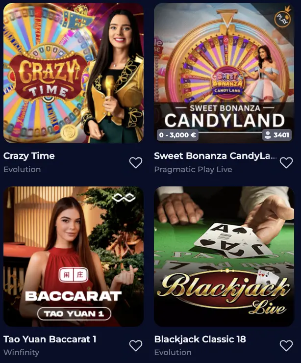 Examples of the Live Games